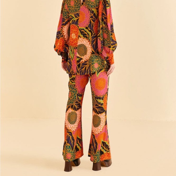 FARM Rio Multicolor Floral Boot Cut Pants - Picture 6 of 10